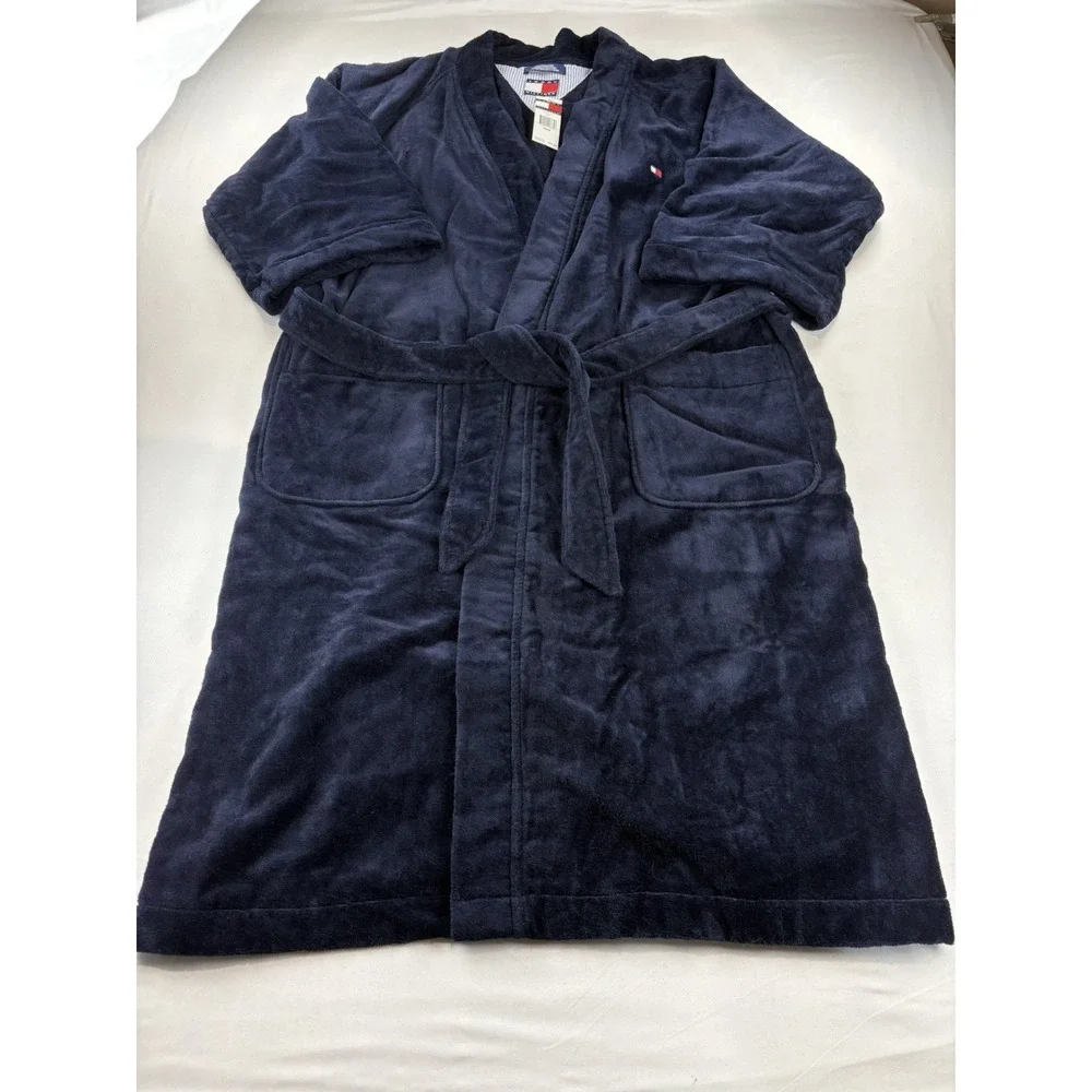 NWT Tommy Hilfiger Plush Belted Robe Luxury Men's One Size Luxury Soft Comfy